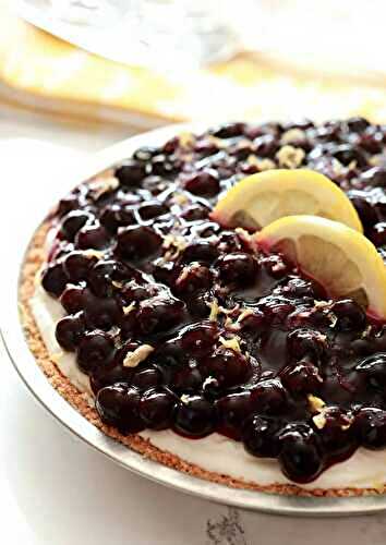 Lemon Cream Pie with Blueberries