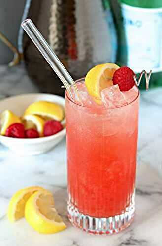 Sparkling Raspberry Bourbon Lemonade