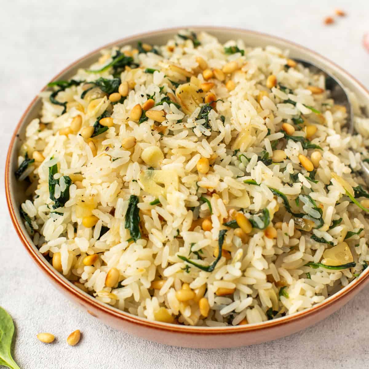 Easy Garlic Spinach Rice