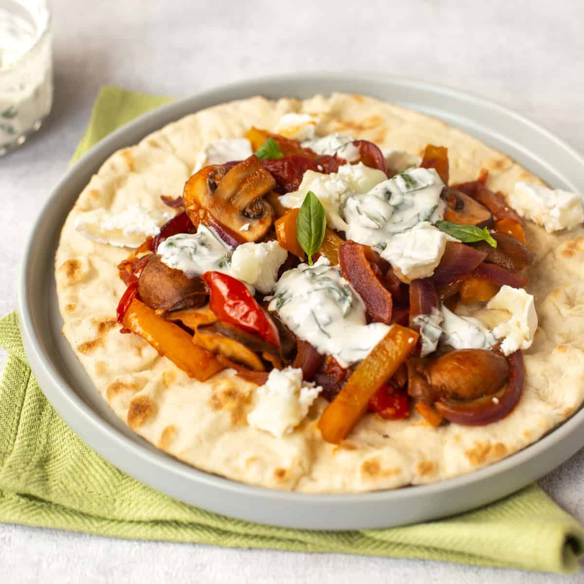 Mediterranean Vegetable Flatbreads with Goat Cheese