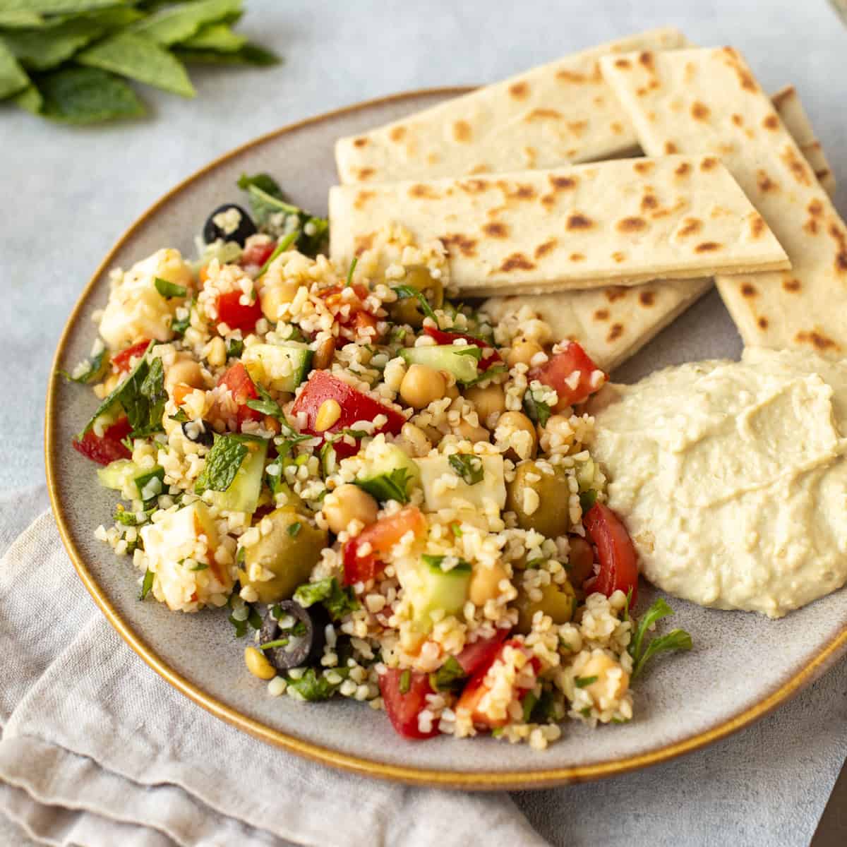 Extra Special Tabbouleh with Halloumi Cheese