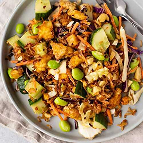 Crispy Rice and Tofu Salad