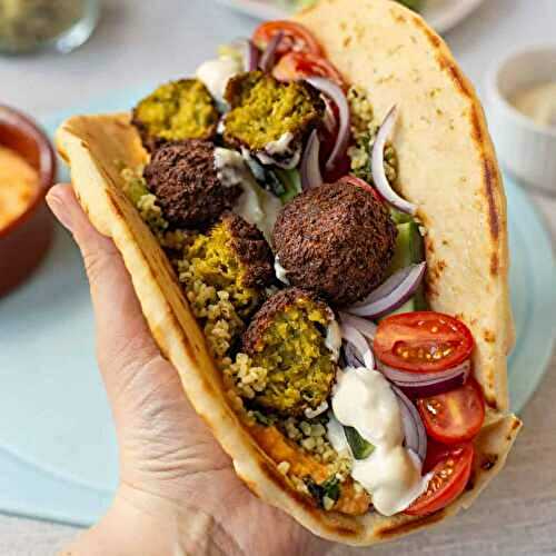 Easy Tabbouleh and Falafel Wraps