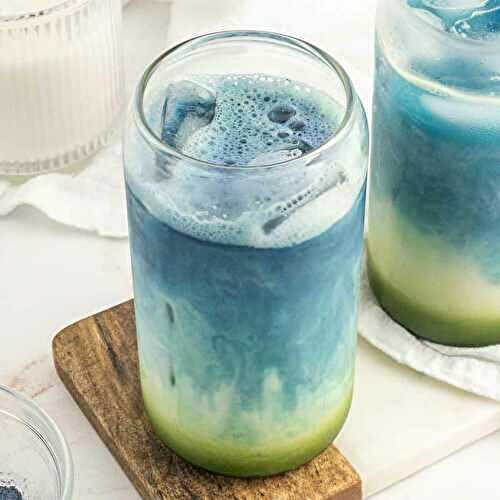 Cold Brewed Mother Earth Latte (Matcha & Butterfly Pea Latte)