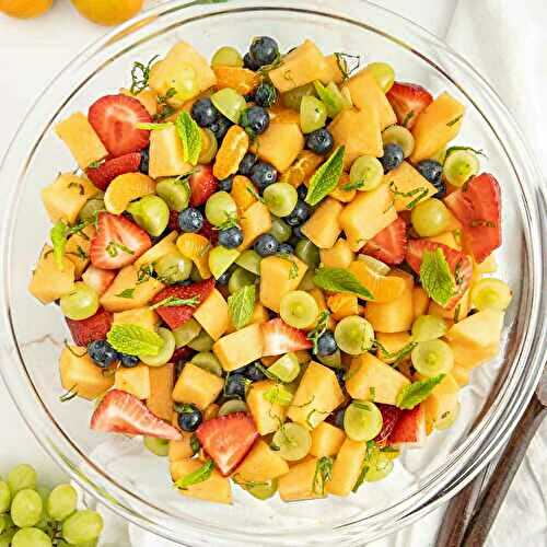 Easy Summer Fruit Salad with Vegan Dressing