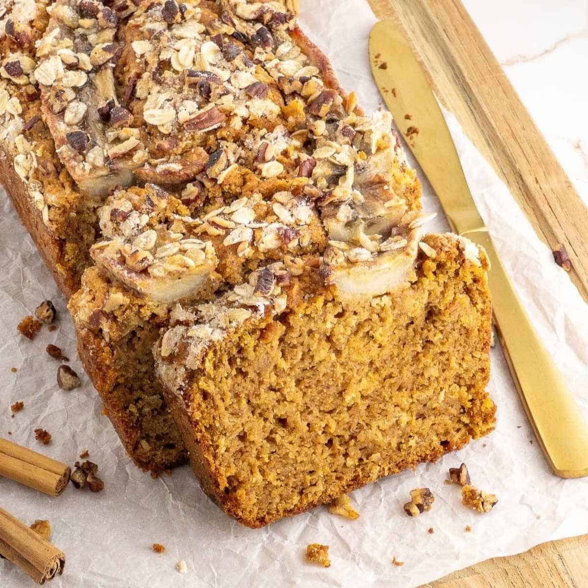 Vegan Banana Pumpkin Bread