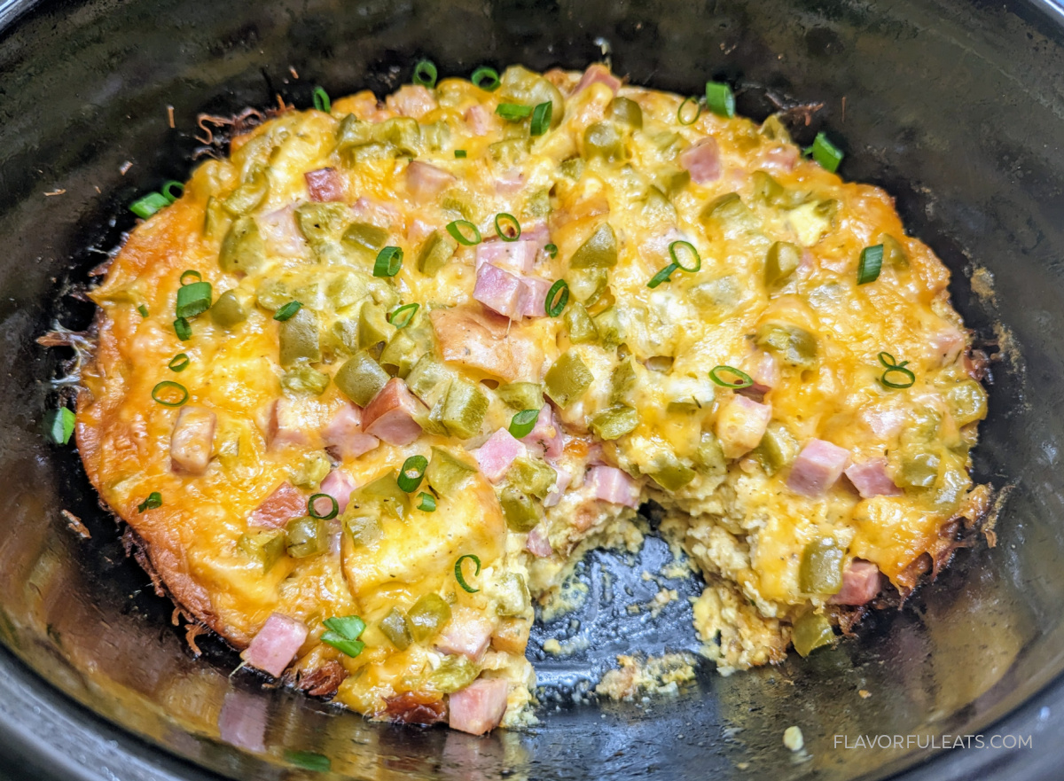 Slow Cooker Denver Omelet Breakfast Casserole