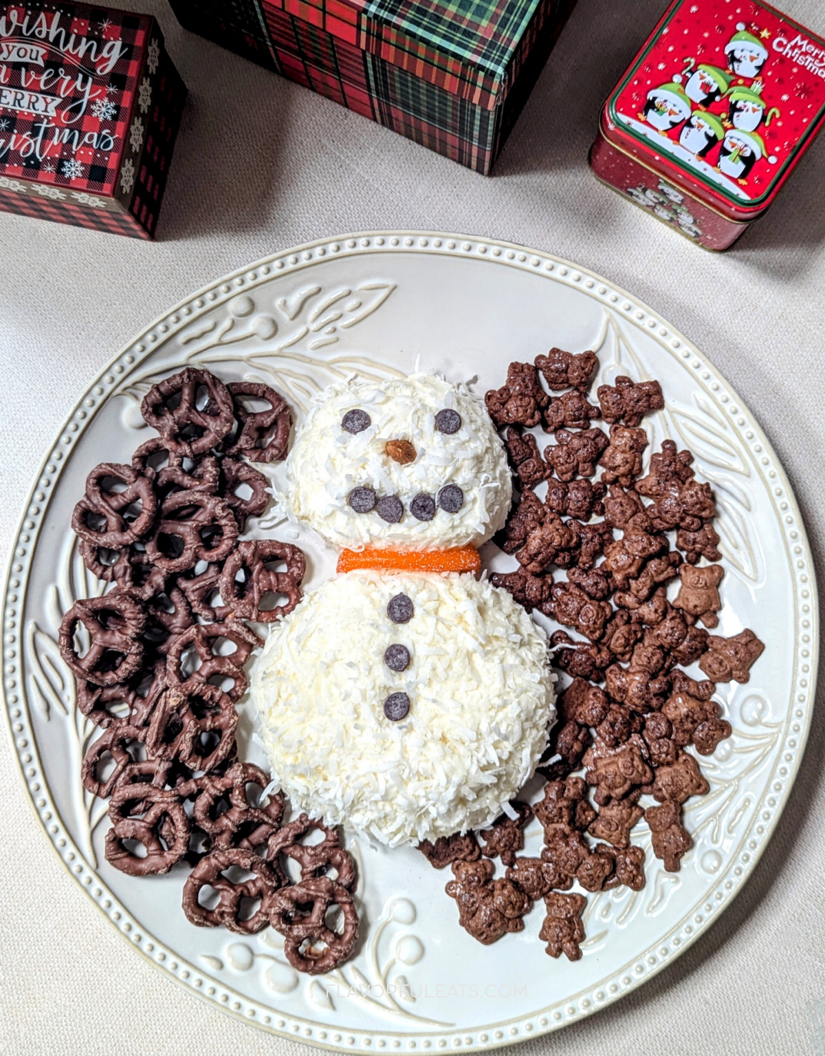 Coconut Snowman Cheese Ball