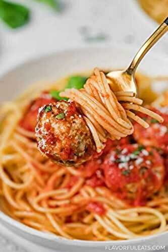 Baked Turkey, Zucchini & Feta Meatballs