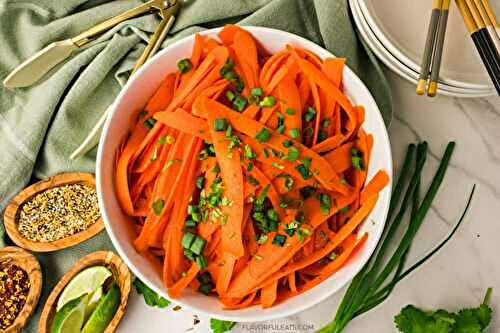 Ginger Sesame Carrot Ribbon Salad