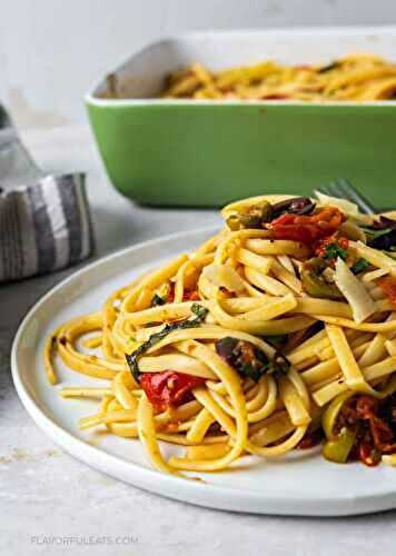 Roasted Tomato Mediterranean Pasta