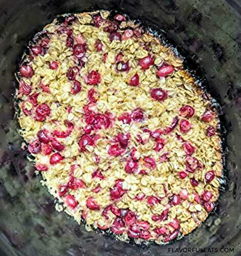 Slow Cooker Cranberry Orange Baked Oatmeal