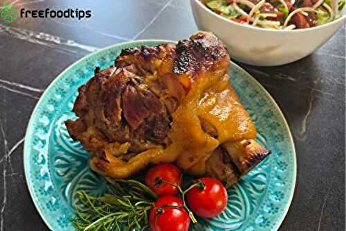 Roasted Pork Knuckle - How to make boiled pork knuckle crispy in the oven