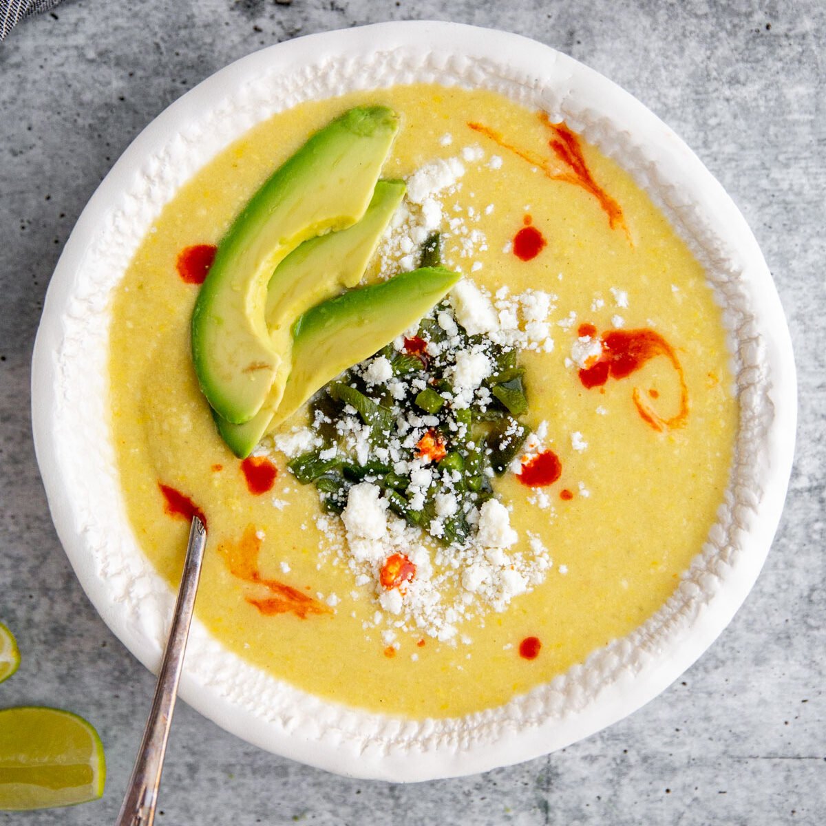 Creamy Sweet Corn Soup Recipe (with Roasted Poblanos)