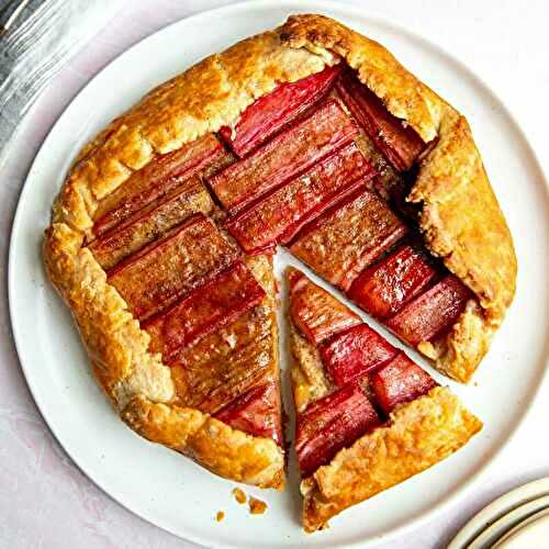 Easy Rhubarb Galette with Almond Frangipane Filling