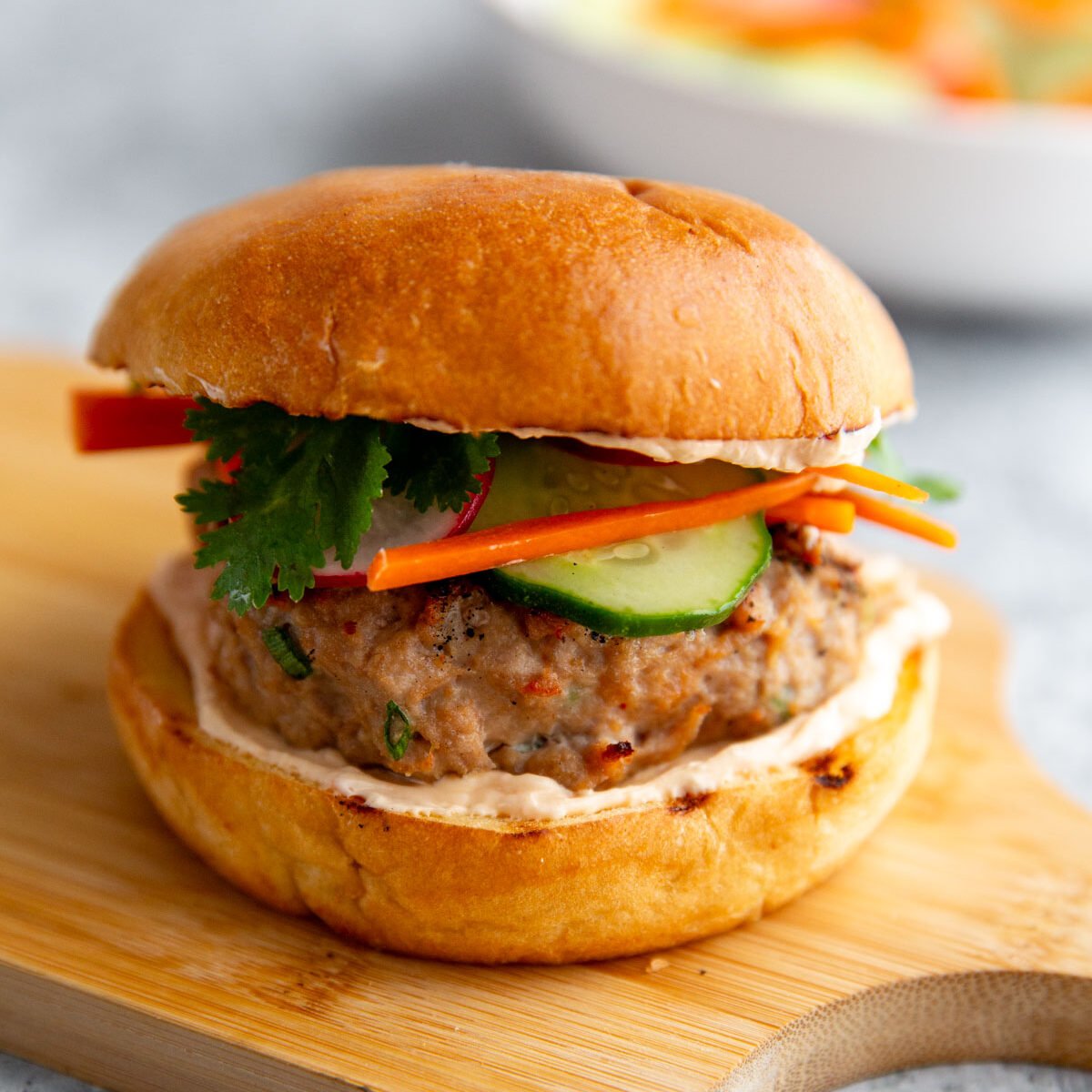 Banh Mi Inspired Turkey Burgers