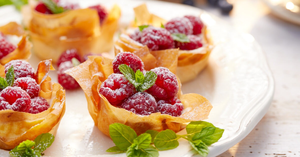 Raspberry Phyllo Bites