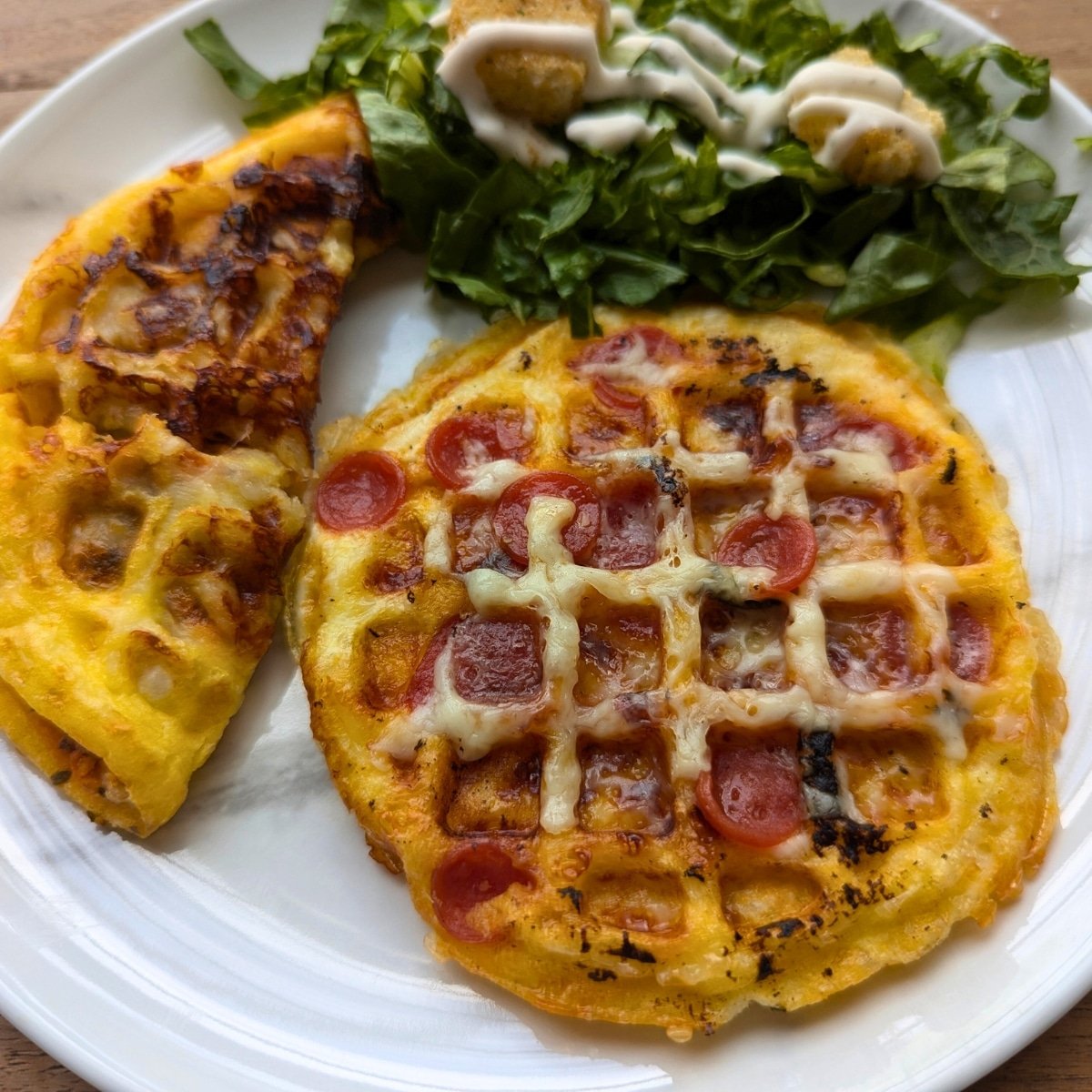 Low Carb Pizza Chaffle