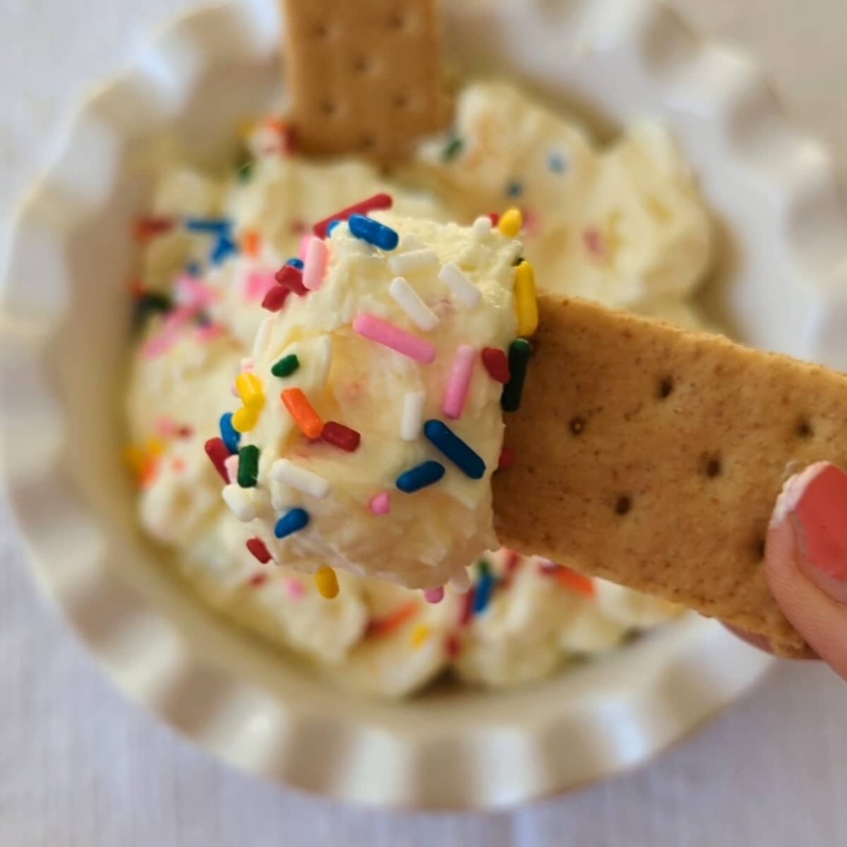 Cake Batter Protein Dip {without protein powder}