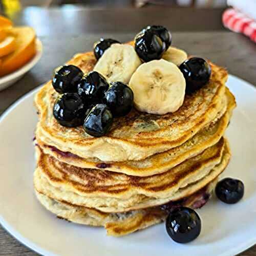 High Protein Low Calorie Blueberry Pancakes