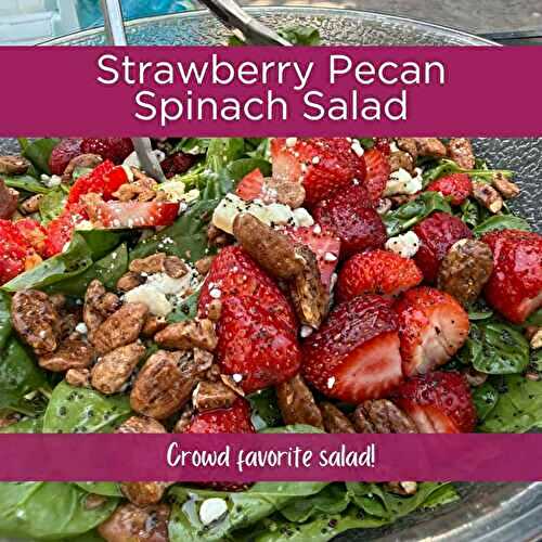 Strawberry Pecan Spinach Salad with Homemade Poppyseed Dressing