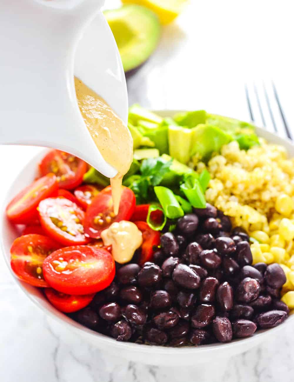 Quinoa Salad with Oil-Free Chipotle Ranch Dressing