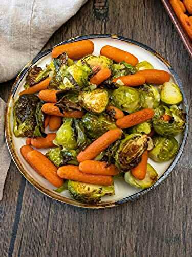 Air Fryer Roasted Brussels Sprouts And Carrots