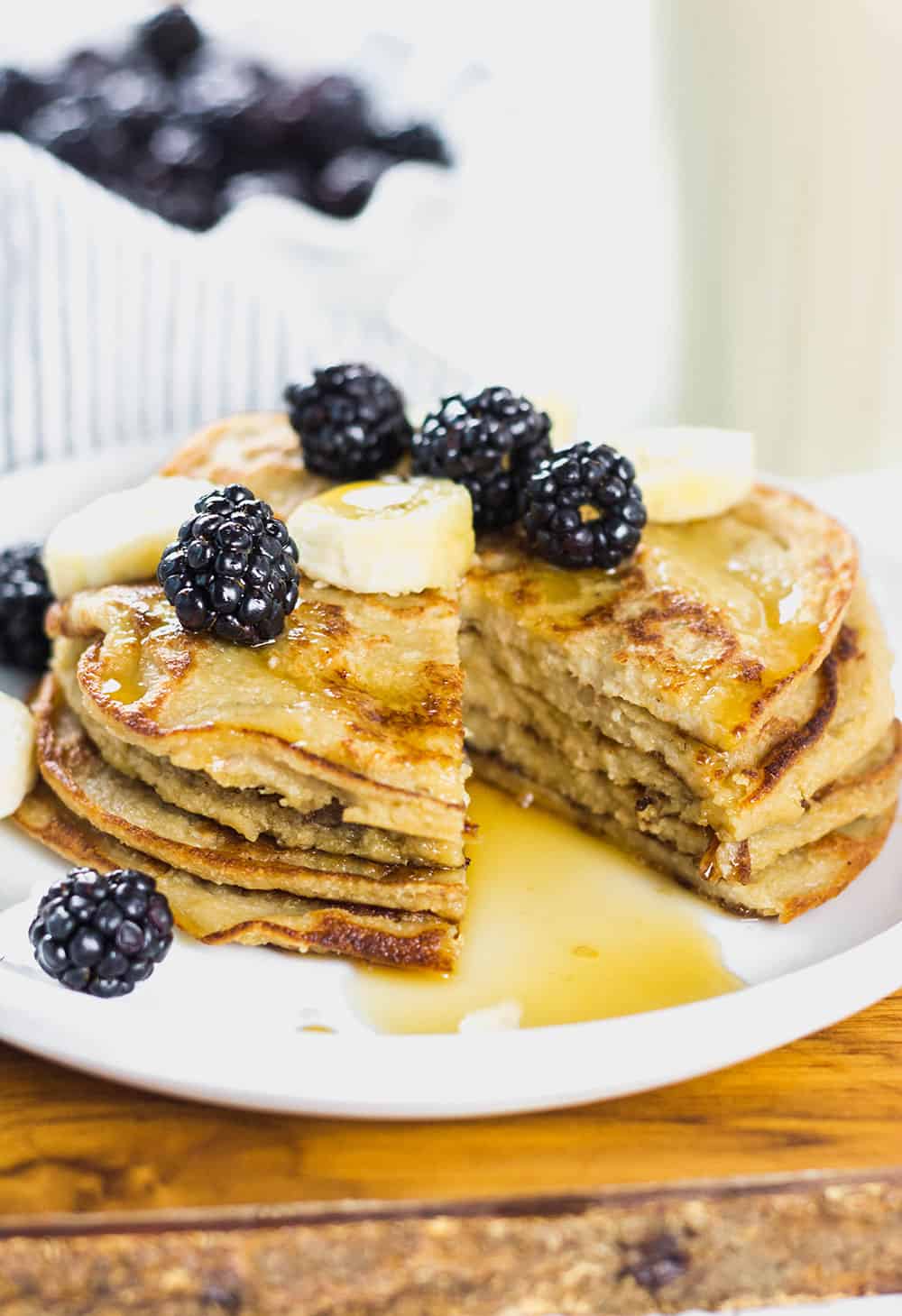 Banana Oatmeal Pancakes (Vegan)