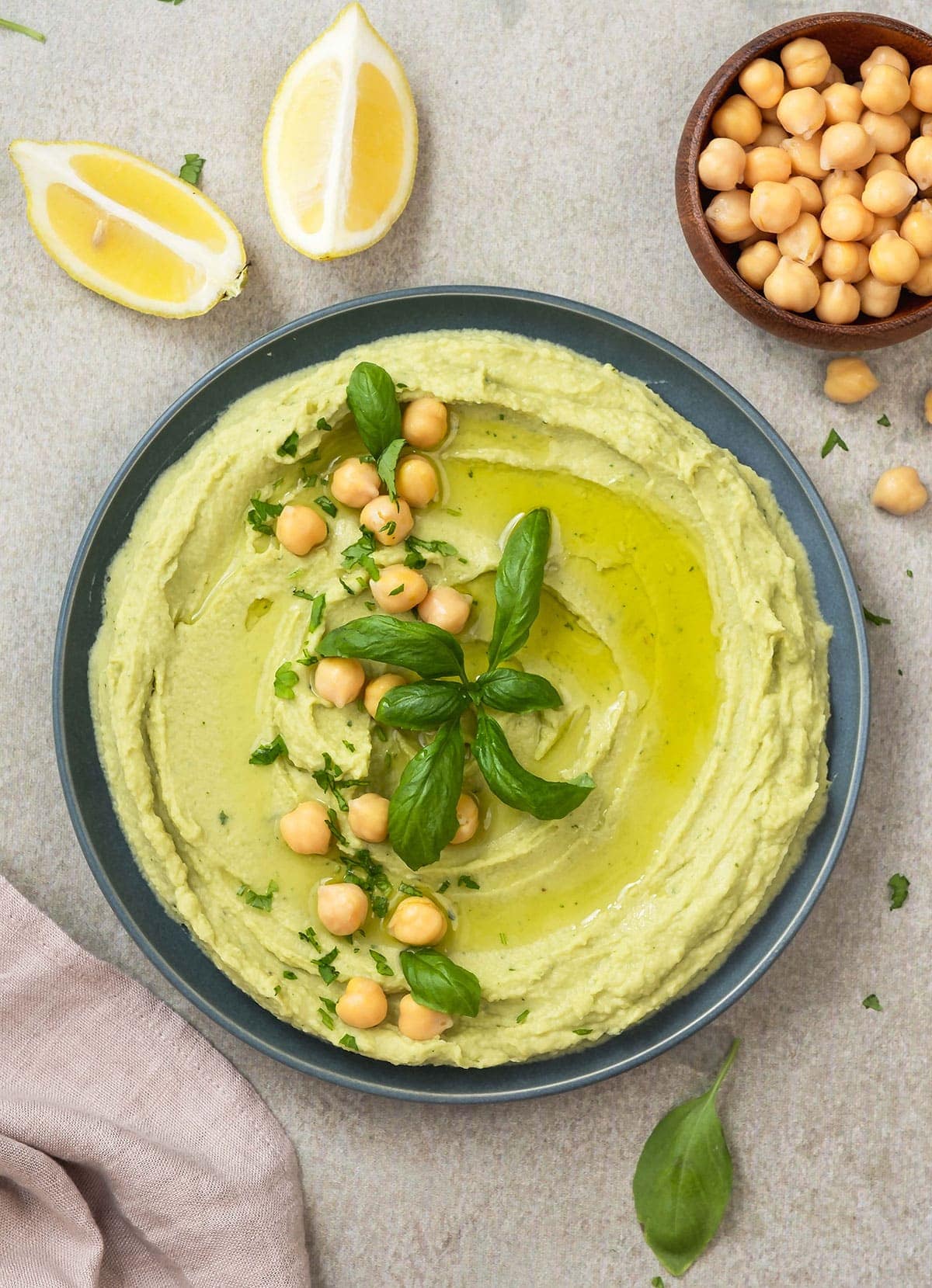 Basil hummus