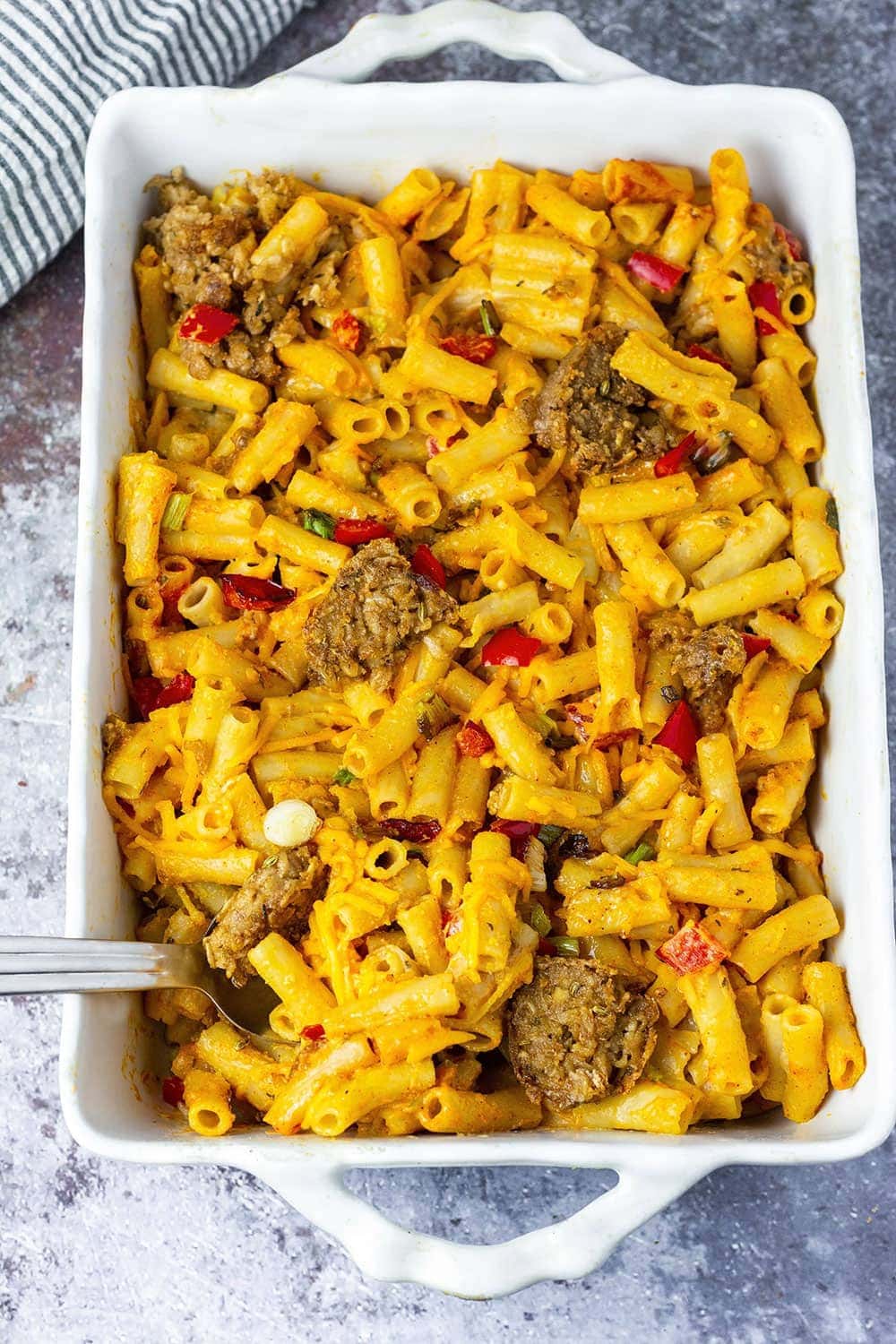 Cajun vegan baked mac and cheese