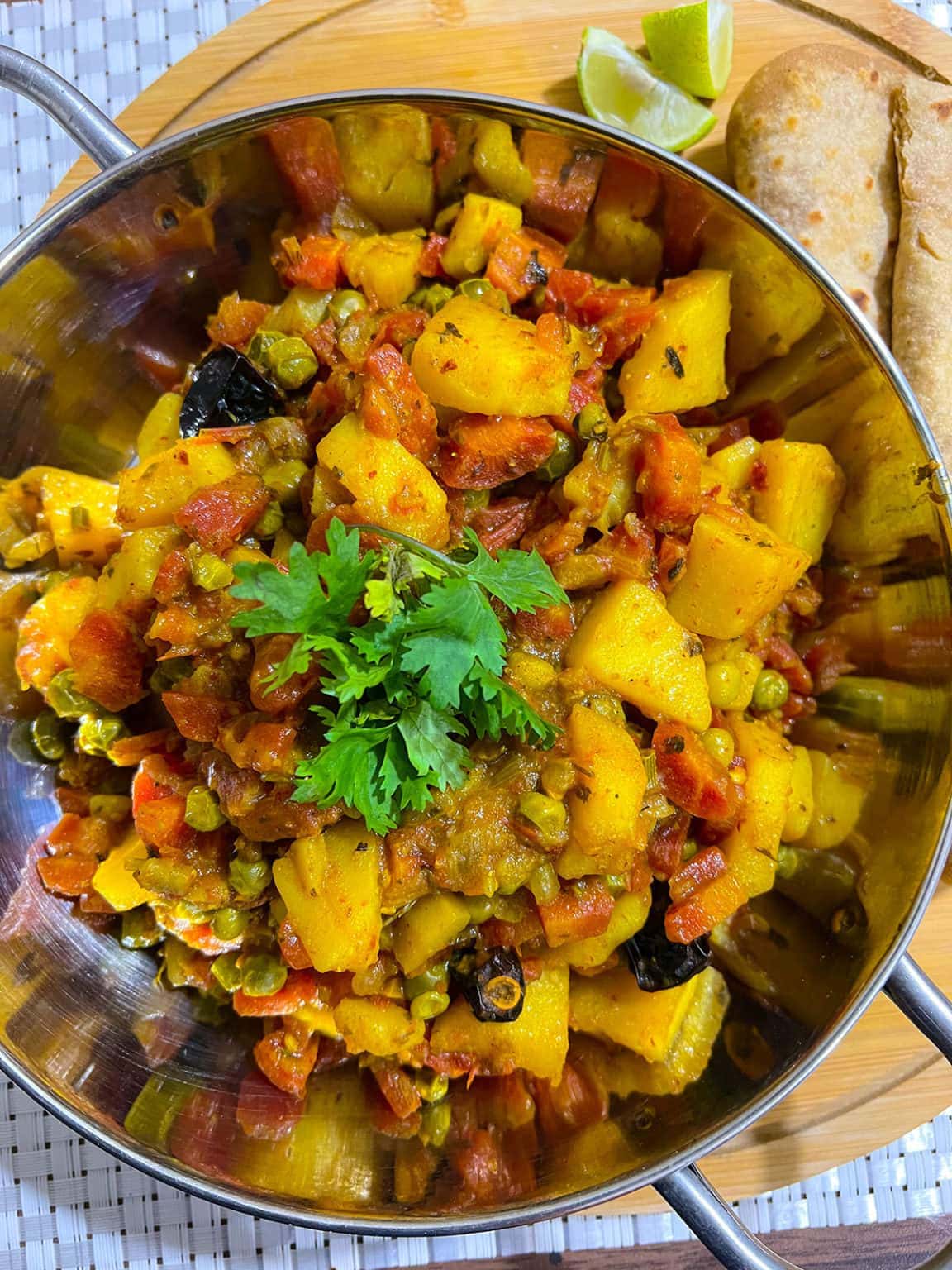 Carrot Peas Potato Bhaji