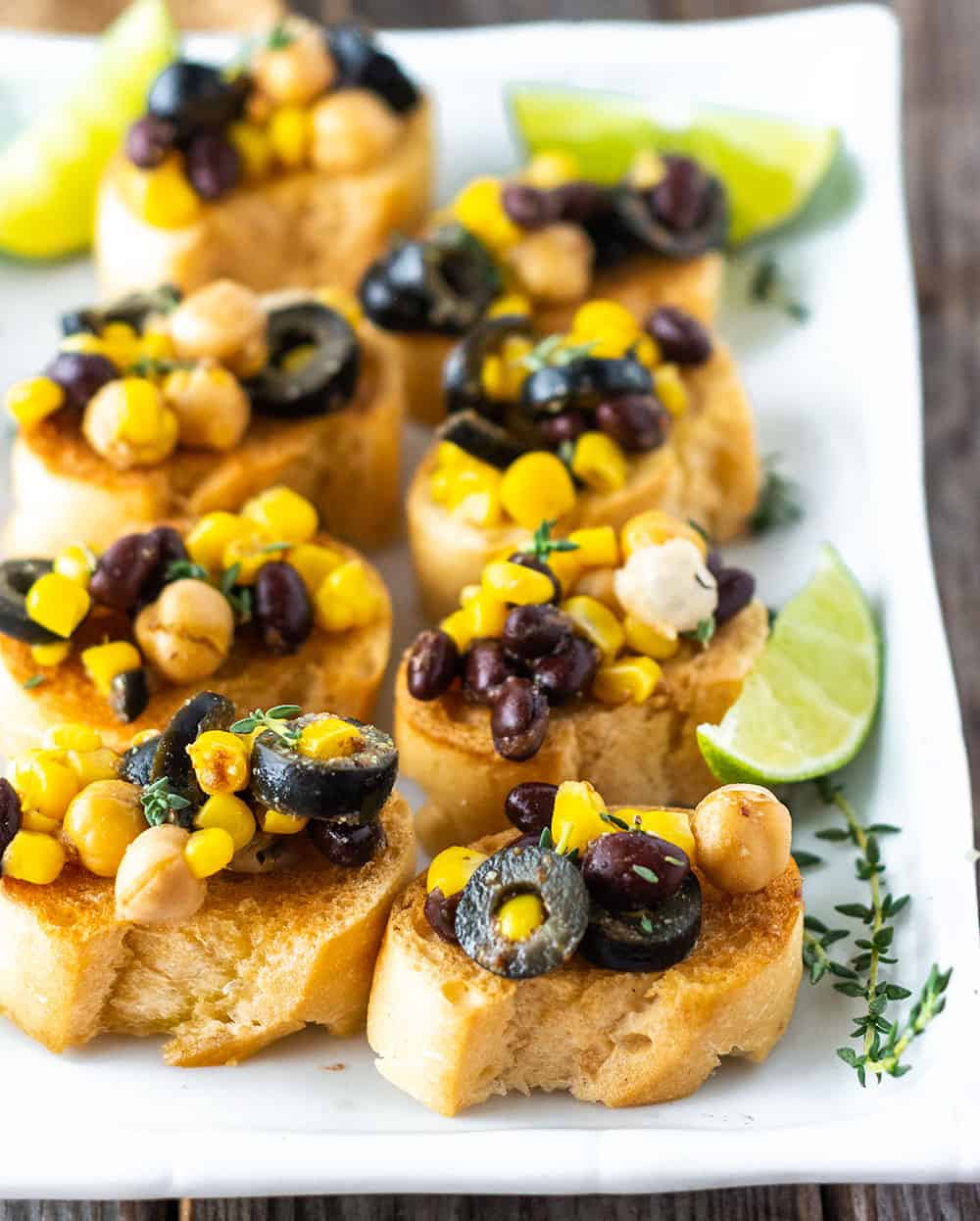 Chickpea Salad Crostini