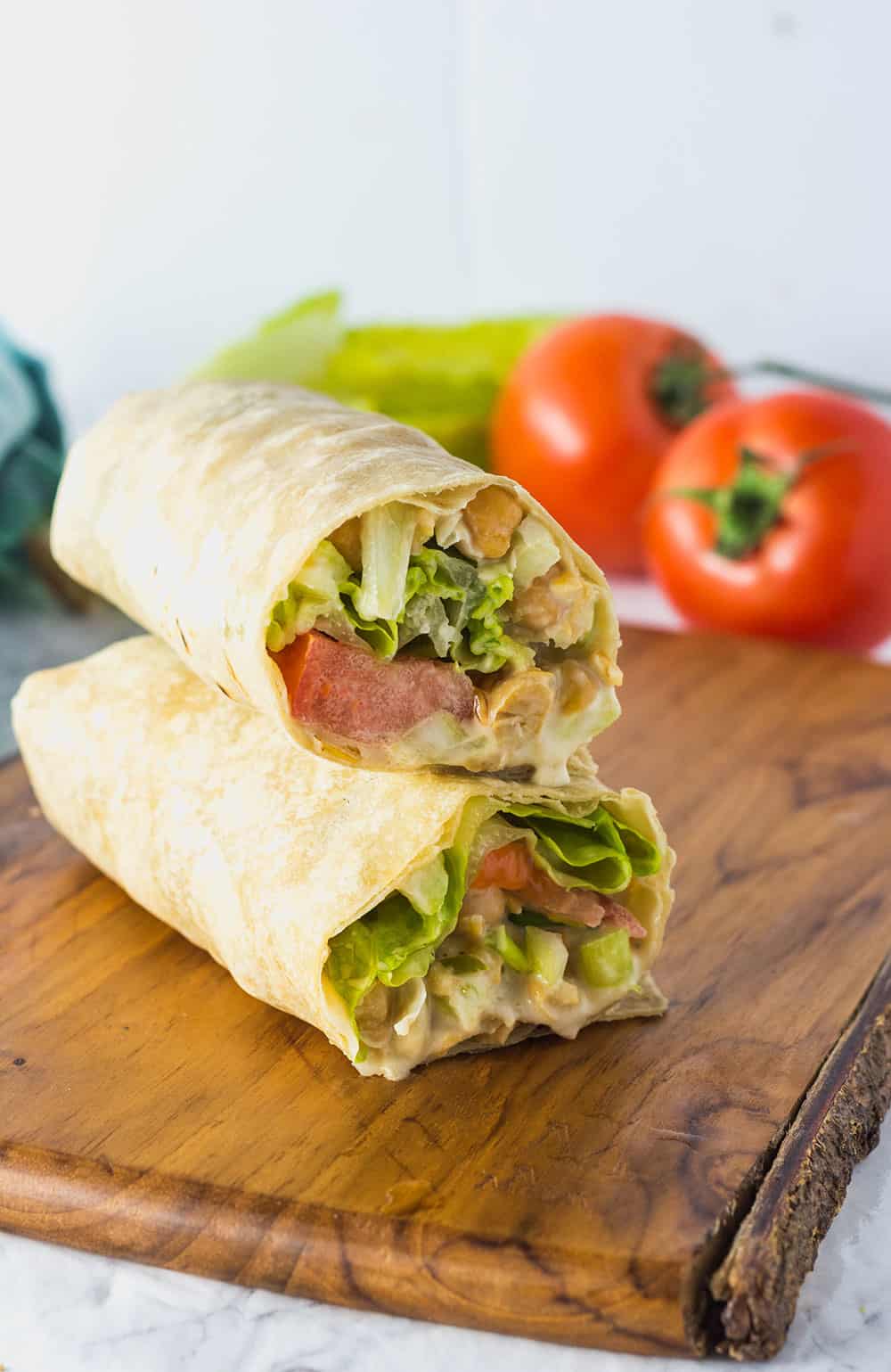 Chickpea Salad Wraps