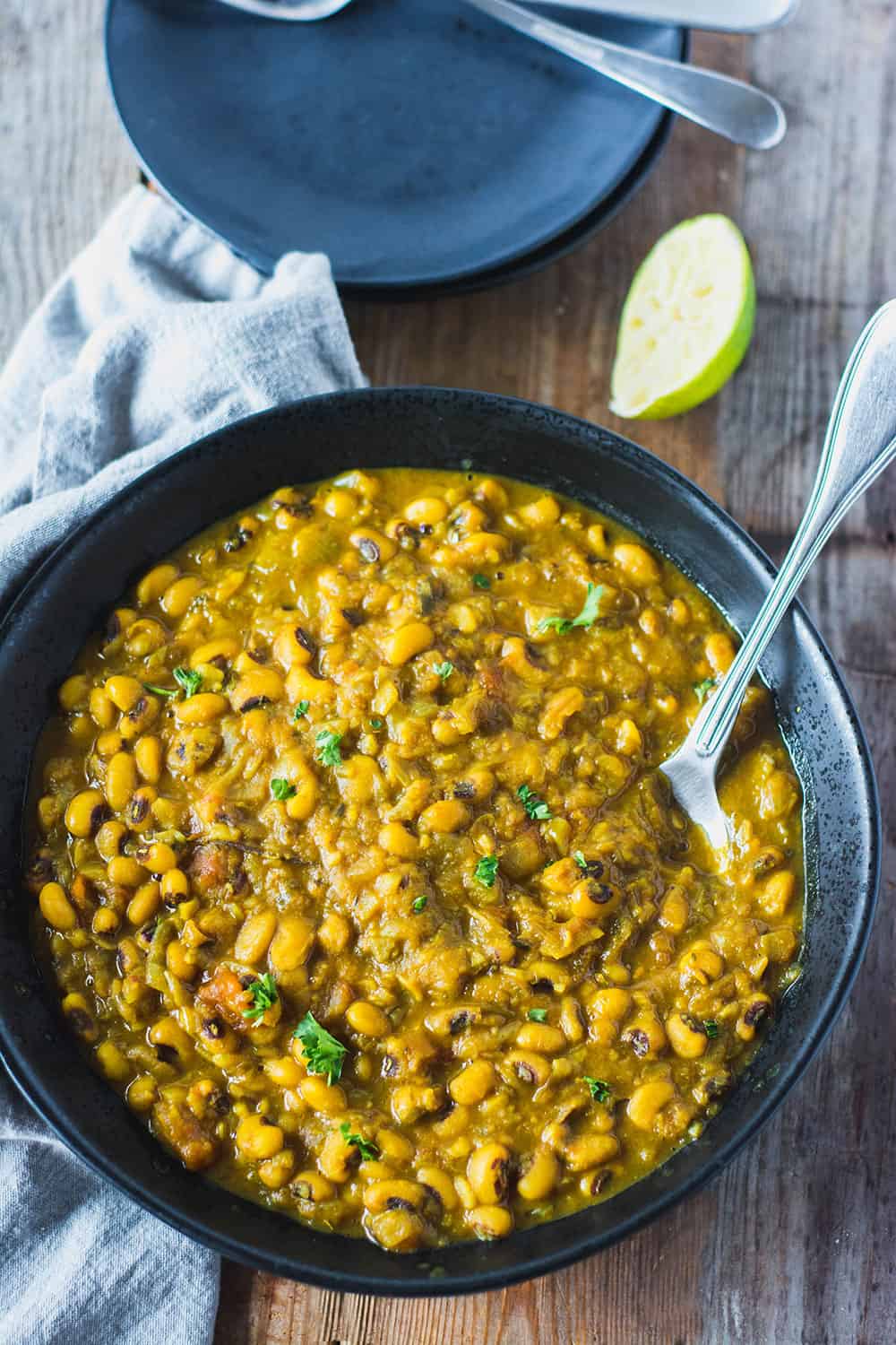 Curried Black Eyed Peas