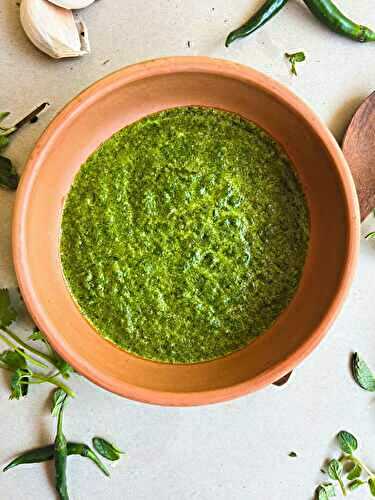 Mint and cilantro chutney