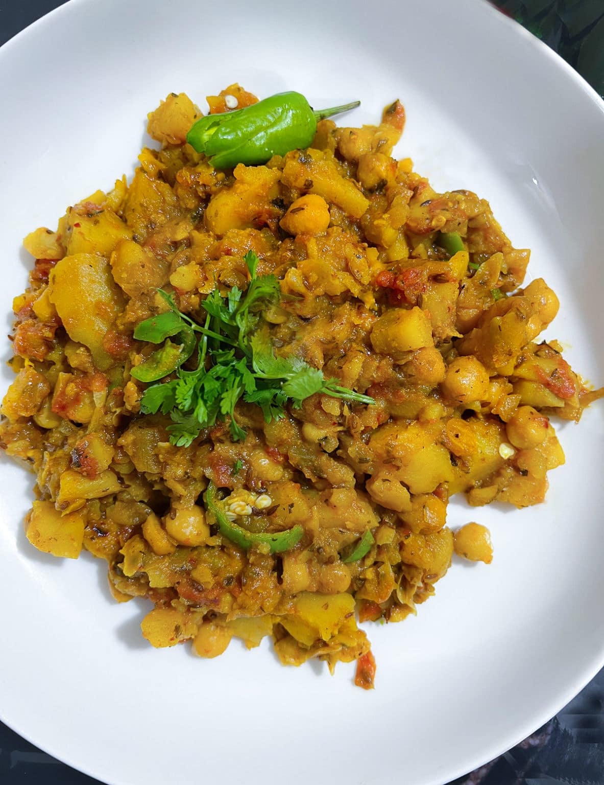 Potato Chickpea Masala