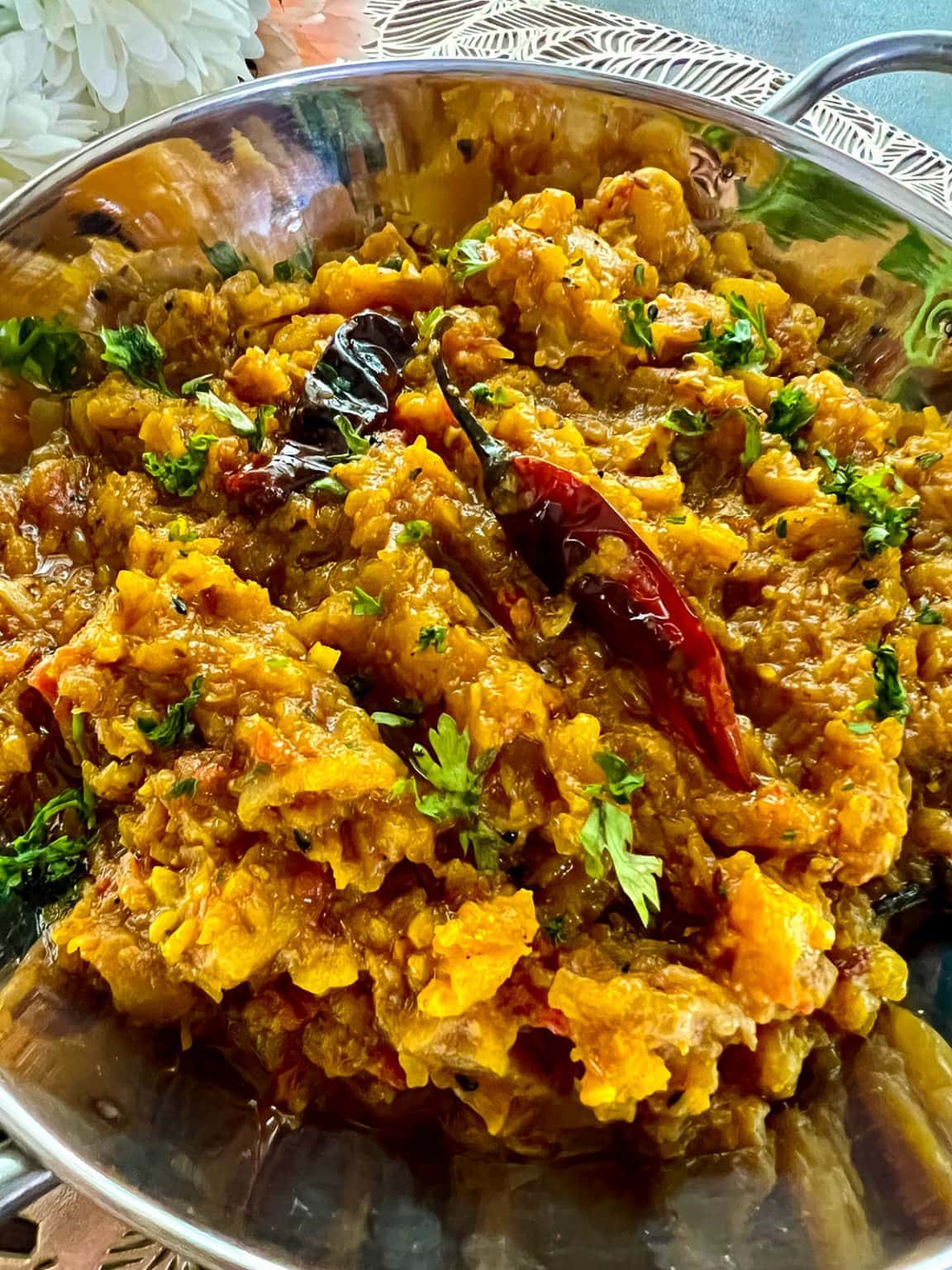 Pumpkin Bhaji (Kaddu sabzi)