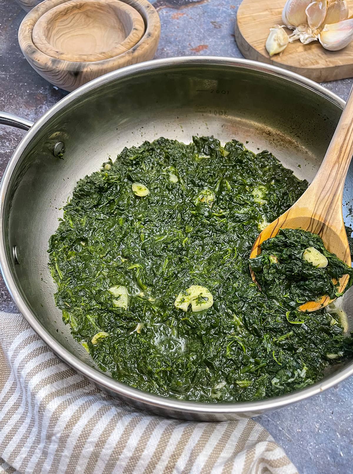 Sautéed Frozen Spinach