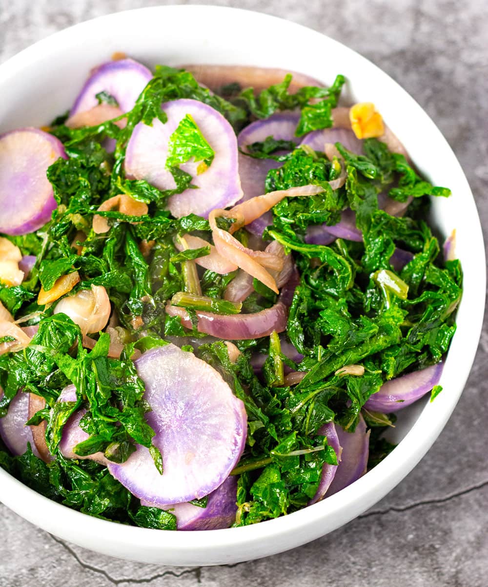 Sauteed Radishes and Radish Greens