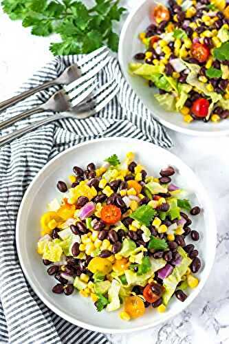 Southwest Salad with Avocado Dressing