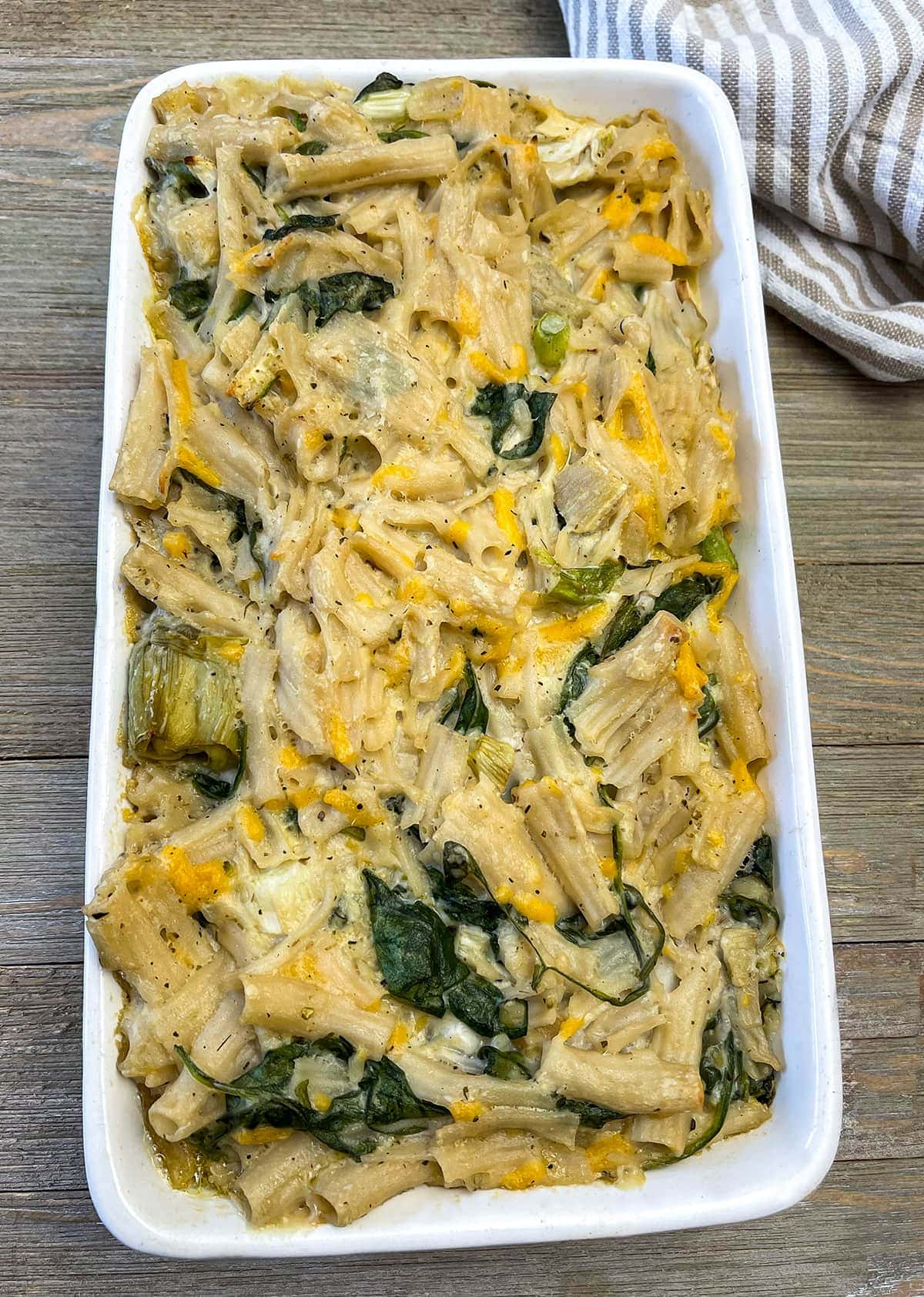 Spinach Artichoke Pasta Bake