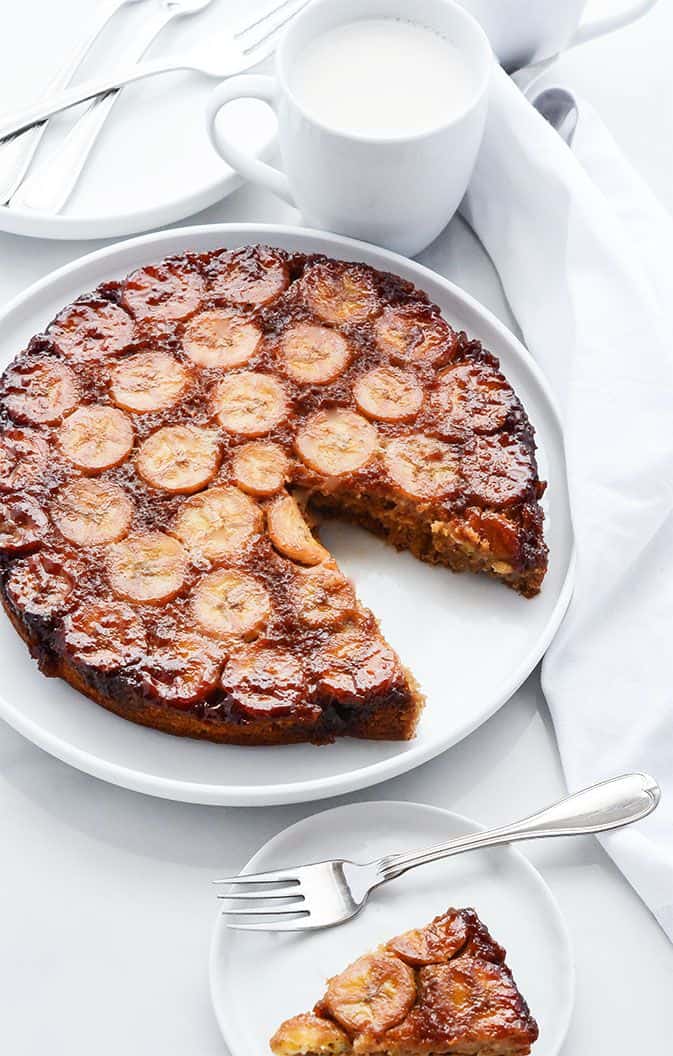 Vegan Banana Upside Down Cake