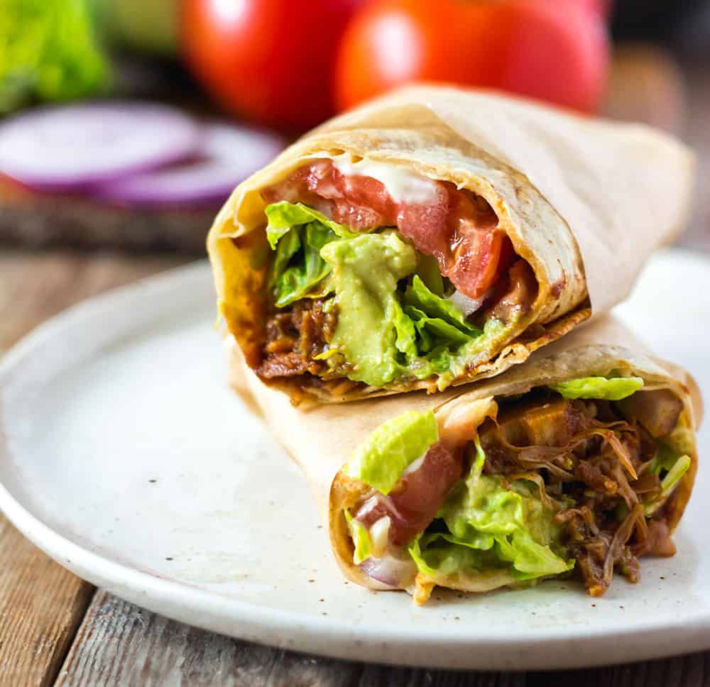 Vegan BBQ Jackfruit Wraps