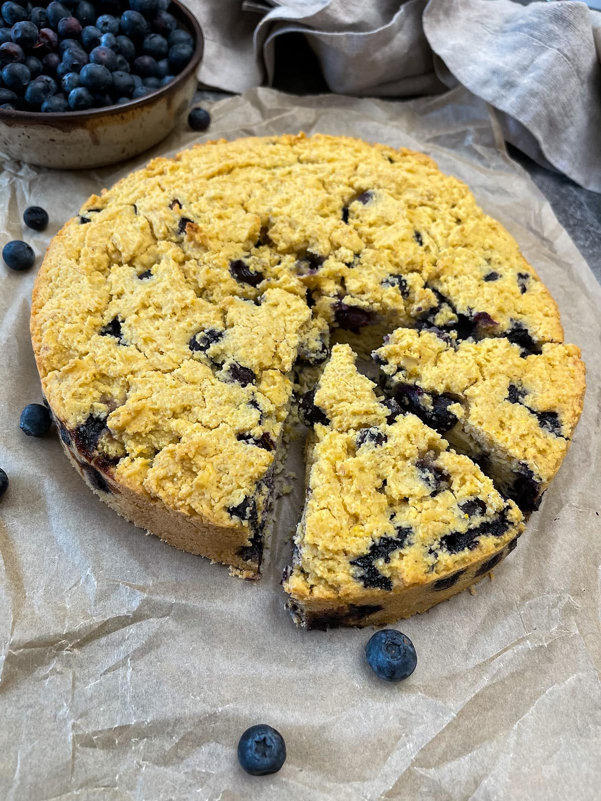 Vegan Blueberry Cornbread