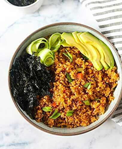 Vegan Kimchi Fried Quinoa