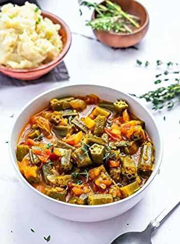 Vegan Stewed Okras and Tomatoes