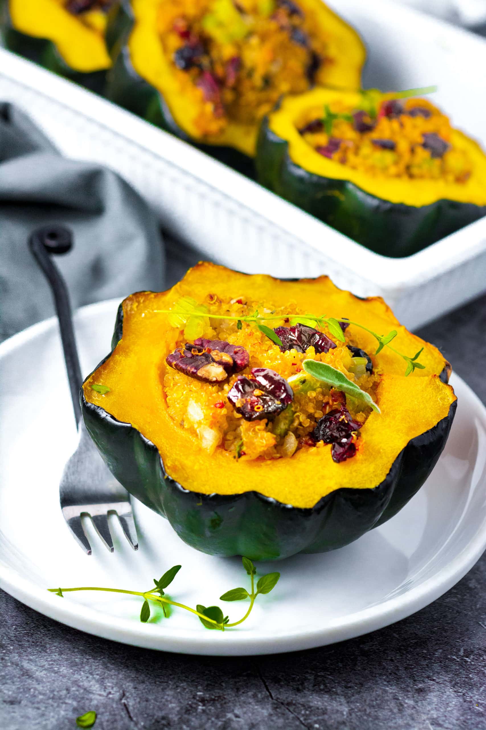 Vegan Stuffed Acorn Squash