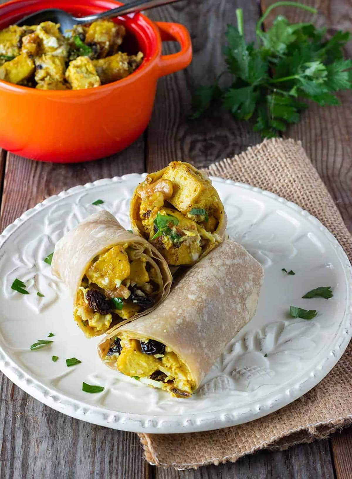 Curried Tofu Wrap