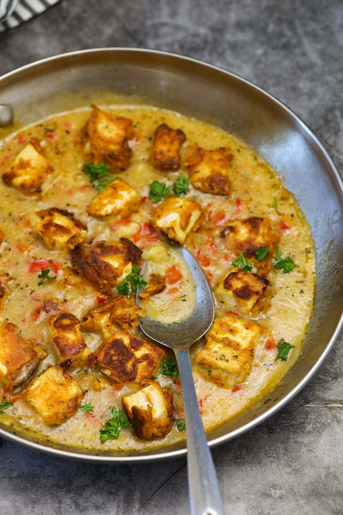 Smothered Vegan Fried Chicken (Tofu)