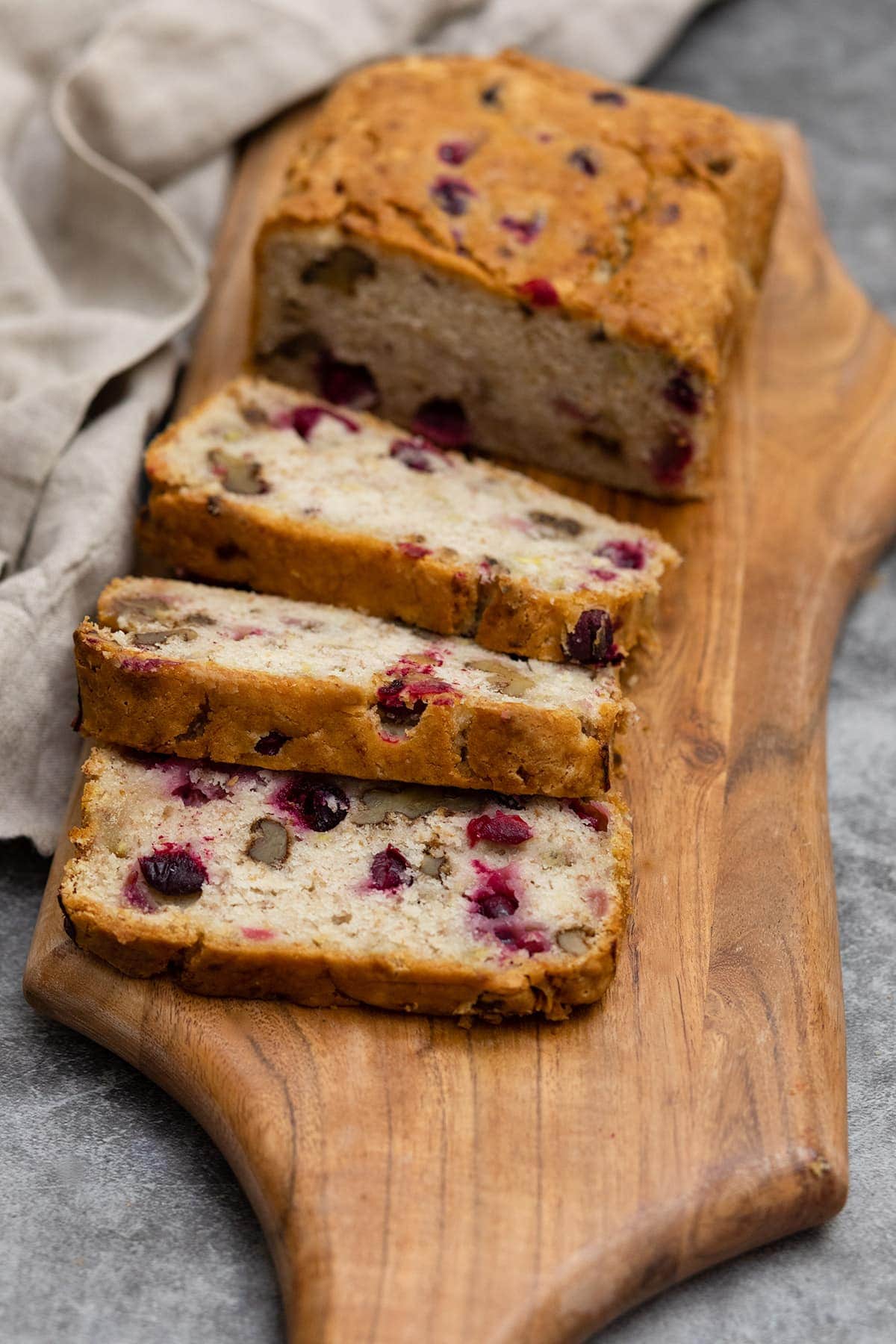 Vegan Banana Cranberry Bread